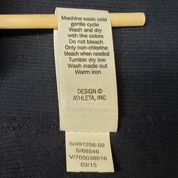 Athleta Women’s Navy Blue Ribbed Henley Maxi Dress Size XXSP Sporty Athleisure - Picture 11 of 11